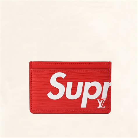 supreme lv cardholder|louis vuitton supreme red wallet.